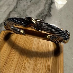 David Yurman style X cuff bracelet